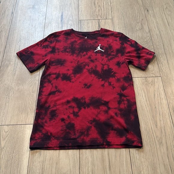 Jordan Red and Black Tie Dye Air Jordan Michael Jordan T-Shirt Kid’s XL - Picture 6 of 8